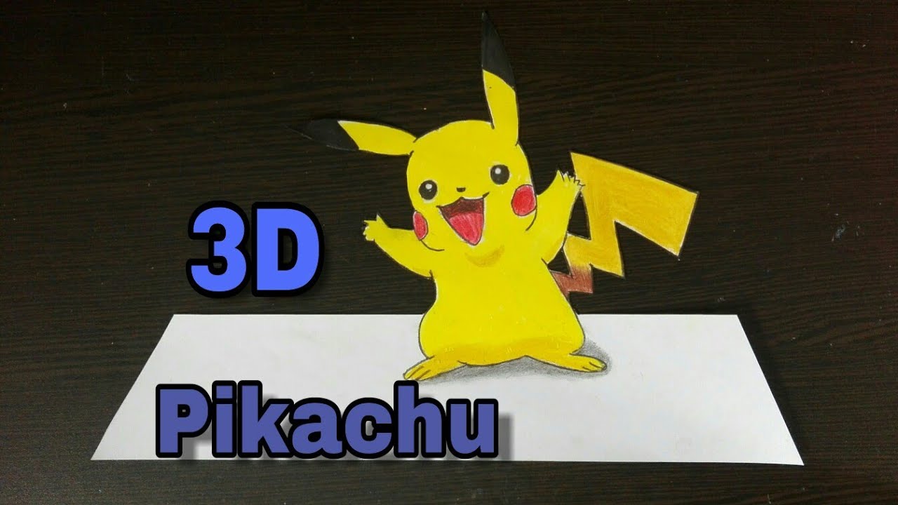 Drawing 3D Pikachu