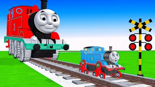 【踏切アニメ】あぶない電車 Big & Small Choo-Choo TRAIN Crossing 🚦 Fumikiri 3D Railroad Crossing Animation #1