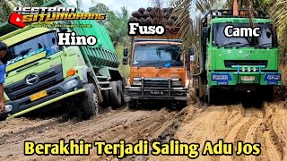 Fuso Truck Vs Camc Truck Fight When Hino Almost Falls