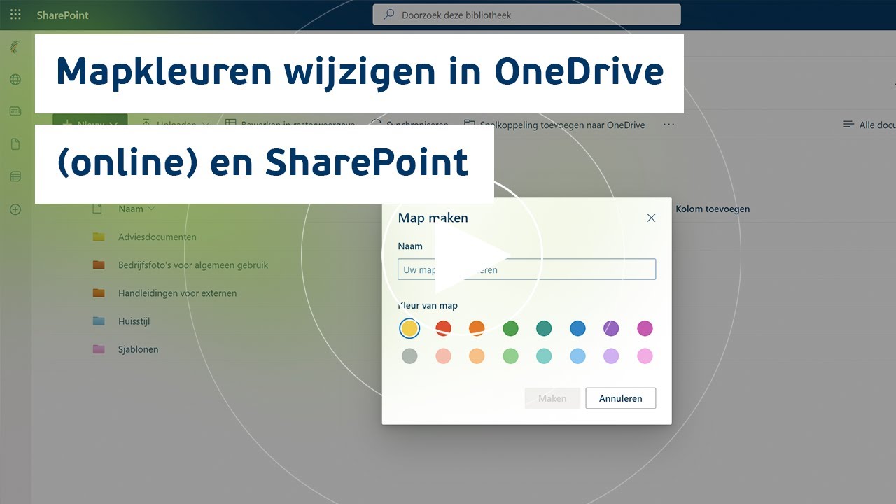 Mapkleuren Aanpassen In Onedrive (Online) En Sharepoint - Tredion