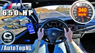 BMW M3 E92 GPower *340KM/H* on AUTOBAHN [NO SPEED LIMIT] by AutoTopNL