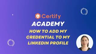 How do I add a credential to my LinkedIn profile Update