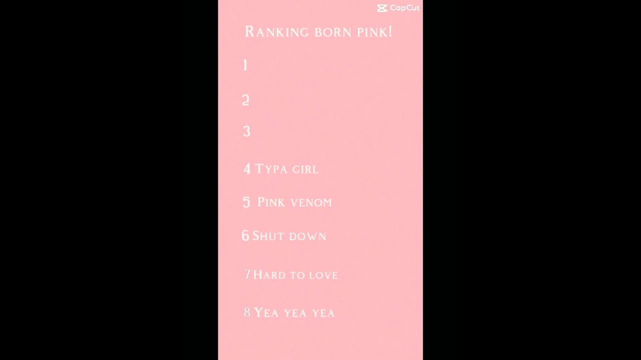 Ranking blackpink born pink songs
