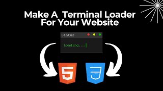 Create a Stylish Terminal Loading Screen with HTML & CSS | Beginner-Friendly Tutorial