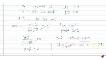 The set of values of c for which the angle between the vectors `cx hat i-6 hat j+3 hat k and x...