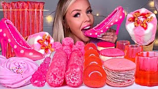 ASMR EDIBLE HIGH HEEL, SWEDISH BERRIES POPSICLE, STRAWBERRY SHORTCAKE, ICE EATING, JELLY, MUKBANG 먹방