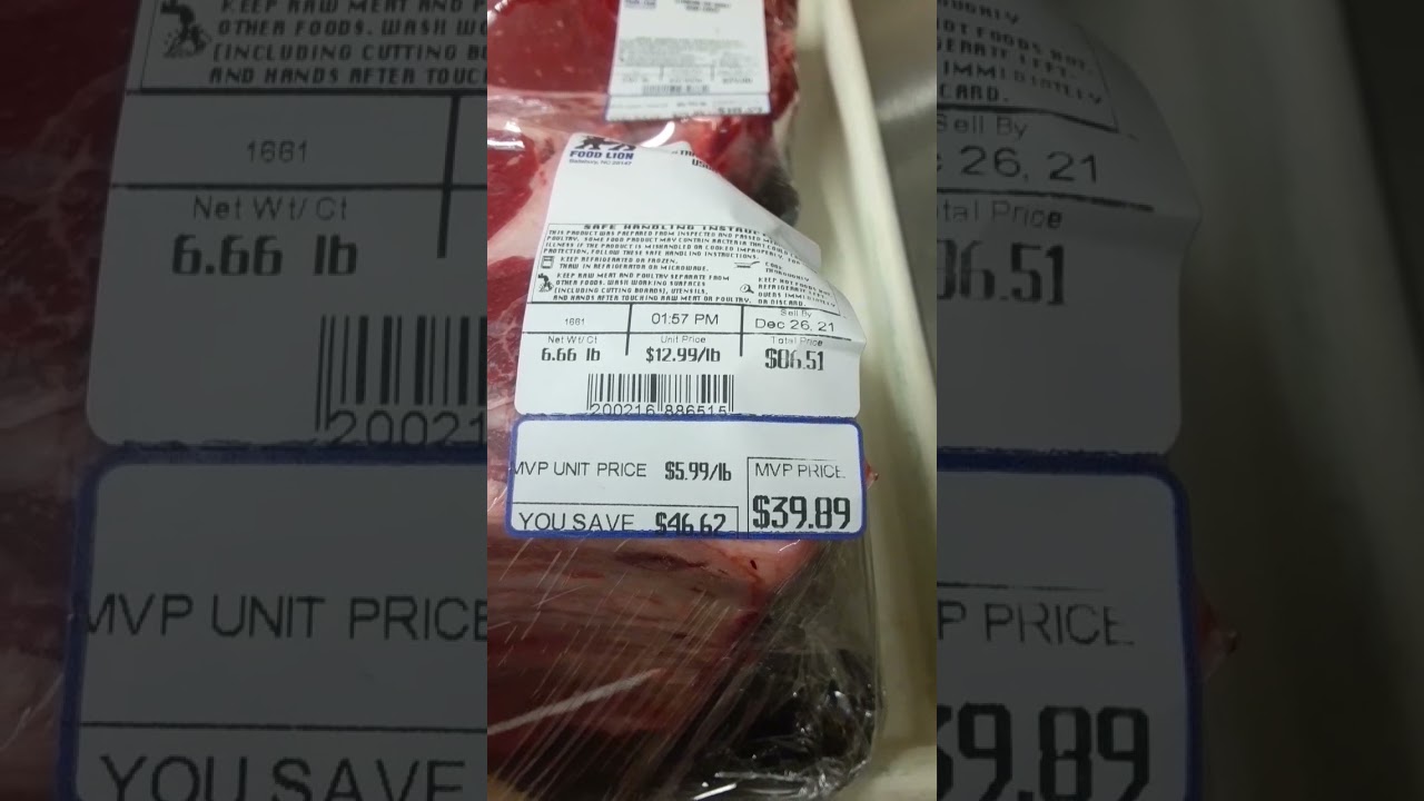 rib roast 599 Food Lion price holiday season YouTube