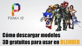 Cómo descargar modelos 3D gratis para BLENDER - YouTube