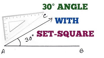 CONSTRUCT 30 DEGREE ANGLE WITH SET-SQUARE