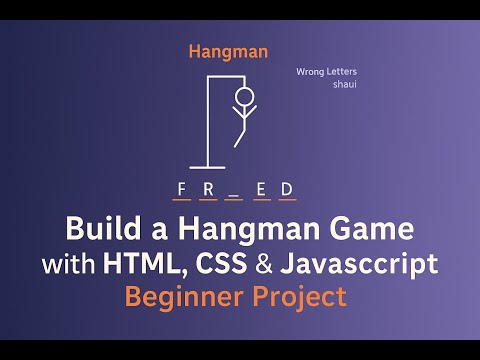 Build a Hangman Game with HTML, CSS & JavaScript | Beginner Project.