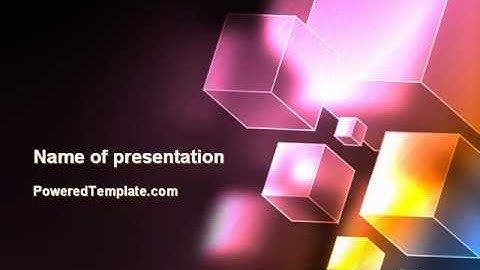 Abstract Cubes PowerPoint Template by PoweredTemplate.com