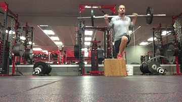 Barbell Crossover Step Up