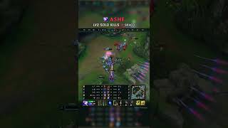Ashe LV2 SOLO KILLS Shaco | TW Master Patch 26.12 #shorts