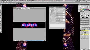 [Photoshop Tutorial] Glowing lines through text[Voice][HD]