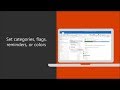 Set an email flag, reminder, or color in Outlook