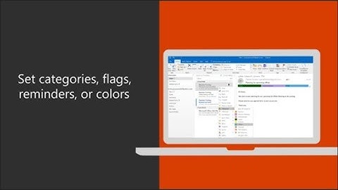 Set an email flag, reminder, or color in Outlook