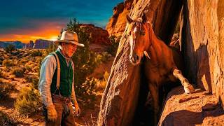 Cowboy salva un cavallo selvaggio intrappolato e gli costruisce una stalla