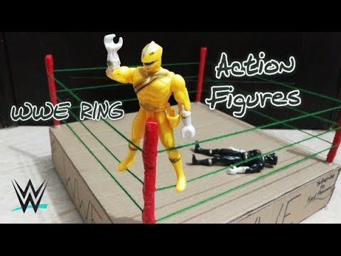 How to make a wwe ring| DIY cardboard wrestling ring for action figures TUTORIAL!