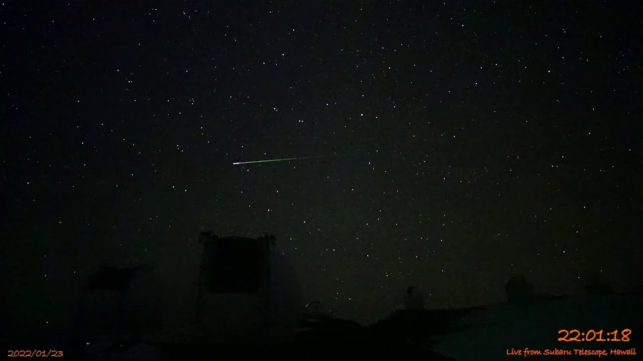 すばる 朝日星空カメラ ハワイ22年1月23 24日の流星ダイジェスト Good Meteors Over Maunakea Hawaii 24 Jan 22 Ut 長めの緑など Youtube