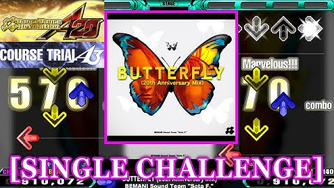 【DDR A20】 BUTTERFLY (20th Anniversary Mix) [SINGLE CHALLENGE] 譜面確認+Clap