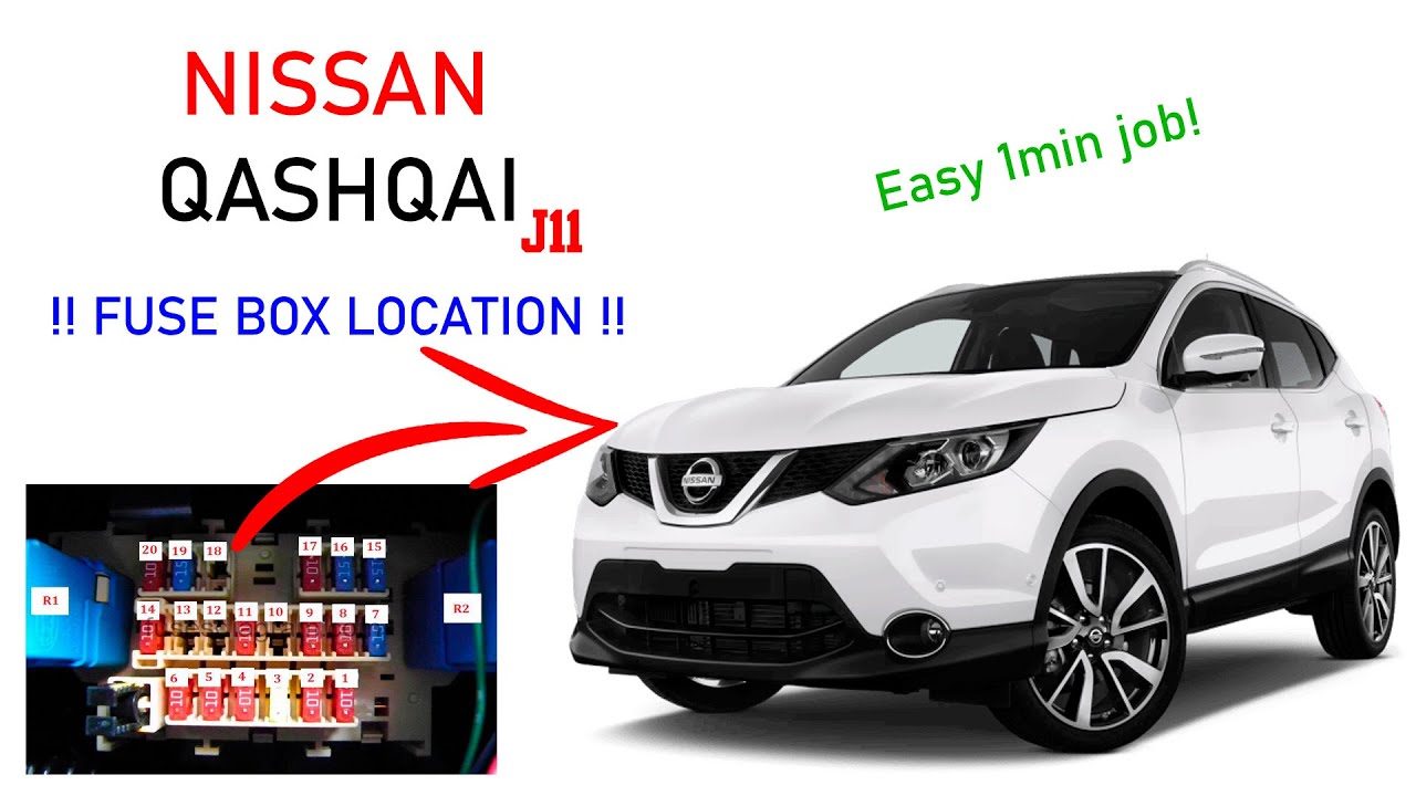 Fuse Box location on a Nissan Qashqai J11 