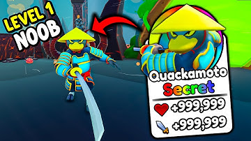 Starting Over As NOOB With QUACKAMOTO SECRET In Duck Evolution Roblox!