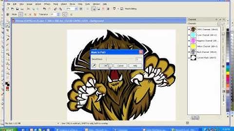 Cutline on bitmap image