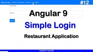 Angular 9 Projects| Restaurants App in angular| Simple login page in angular | Angular 9 login page screenshot 4
