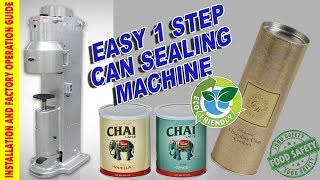 Eco Friendly Can Seaming Machine - Paper Tin Aluminium For Coffee Cocoa Tea