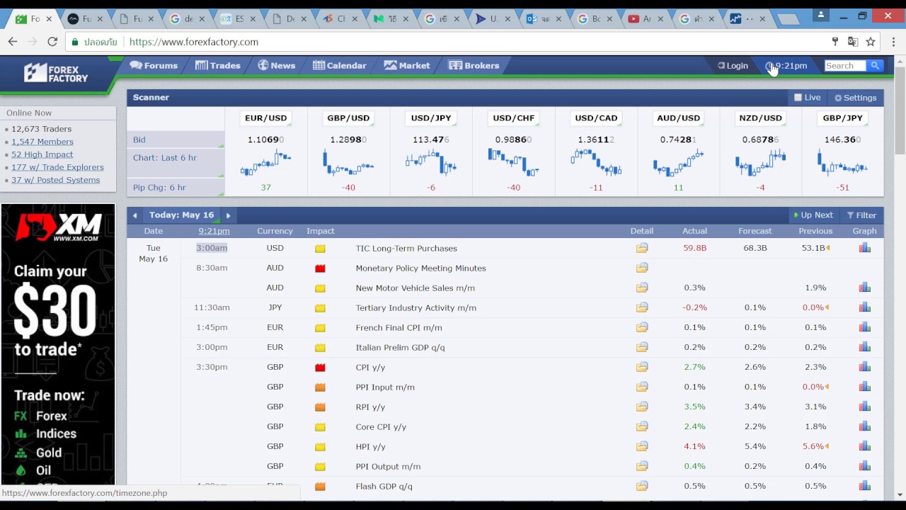 timezone ประเทศไทย  Update New  📞การตั้งเวลาเว็บ website forexfactory ให้ตรงกับเวลาในประเทศไทย Timezone