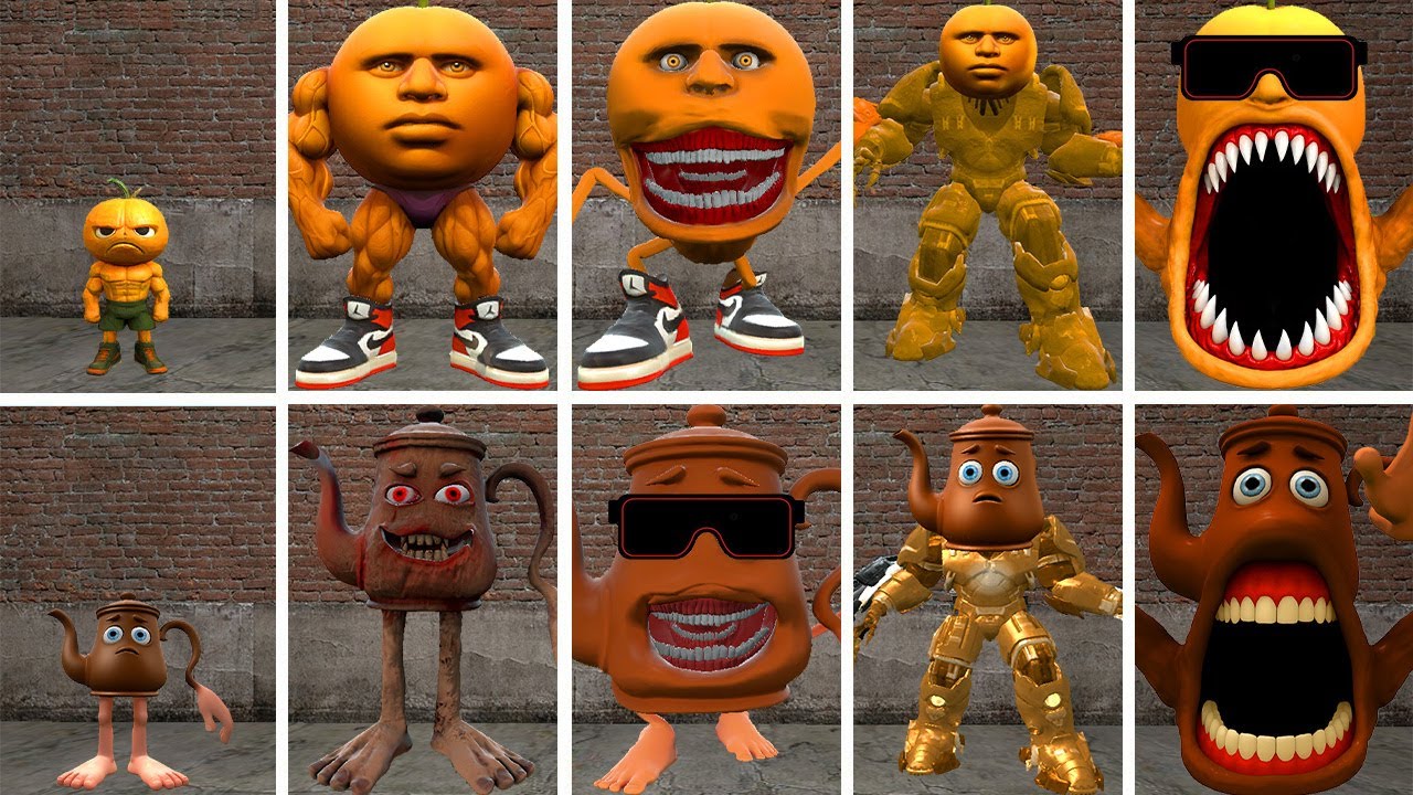 HELLO: ALL THE NEW EVOLUTIONARY FORMS OF THE ODINDINDUN FAMILY VS THE TATATA SAHUR FAMILY IN GMOD!