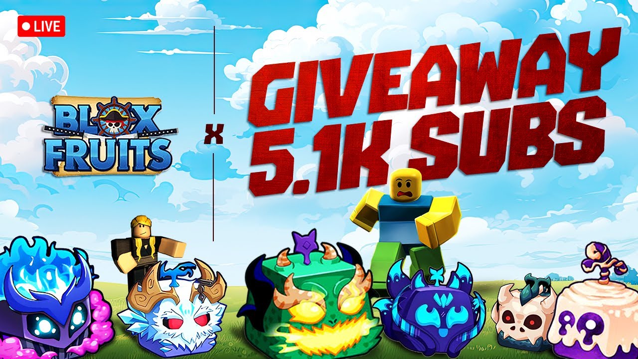🔴 LIVE! FREE MAMMOTH FRUIT GIVEAWAY! 🎁 Blox Fruits 5.2K Subs Special!