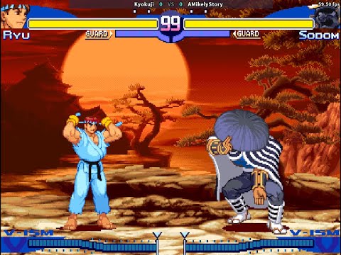 Kyokuji (V-Ryu) VS AMikelyStory (V-Sodom) [Street Fighter Alpha 3] [Fightcade] Jul '24