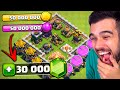 GASTEI 30.000 MIL GEMAS E 100 MILHÕES DE RECURSOS NO CLASH OF CLANS!!