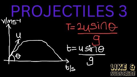 PROJECTILE MOTION- TIME OF FLIGHT DERIVATION