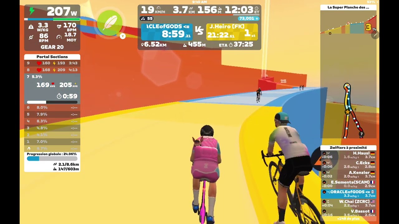 ZWIFT #77 CLIMB LA SUPER PLANCHE DES BELLES FILLES