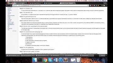 Brief overview about RDBMS, Codd