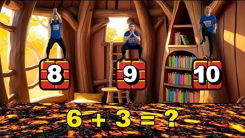 The Floor is Lava | Math Addition and Fitness Game | Educational Brain Break Exercise for Kids! 🌋➕🏋️