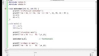 Functions with parameters in C
