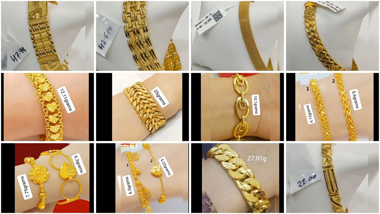 Charming Gold Bracelet With Black Beads – Lagu Bandhu