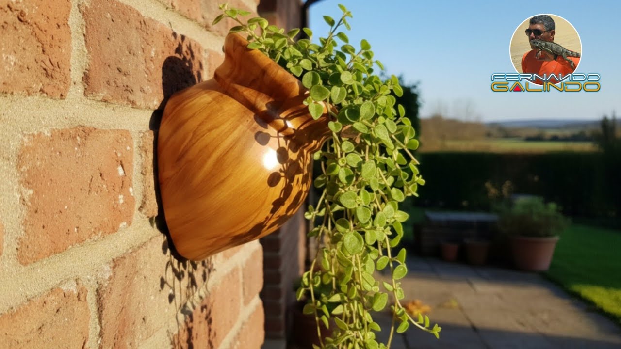 Vaso de PAREDE com #efeitomadeira #diy #fernandogalindoartes