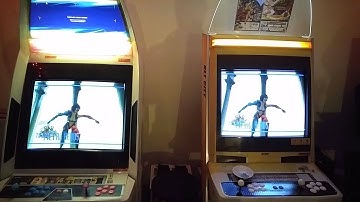 Sega Naomi Heavy Metal Geomatrix linked cabinets attract mode.