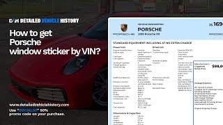 HOW TO GET YOUR PORSCHE WINDOW STICKER BY VIN? | Porsche Window Sticker Lookup Guide