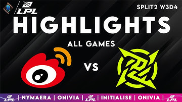 WBG vs NIP ALL GAMES Highlights | LPL 2025 Highlights | Weibo Gaming vs Ninjas in Pyjamas by Onivia