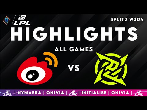 WBG vs NIP ALL GAMES Highlights | LPL 2025 Highlights | Weibo Gaming vs Ninjas in Pyjamas by Onivia