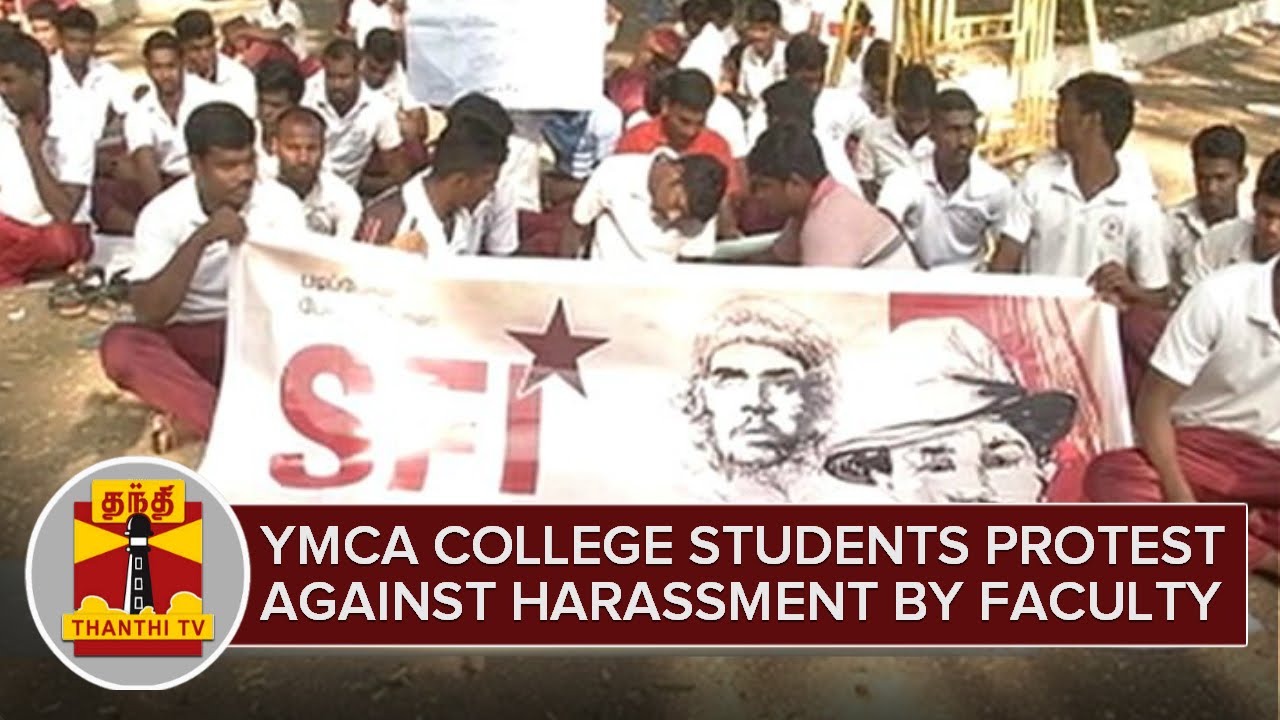 Students of YMCA College protest condemning harassment by faculty | ThanthI TV