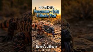 Gila Monster: The venomous lizard  #GilaMonster #AnimalFacts #WildlifeFacts #viralshorts #raptile