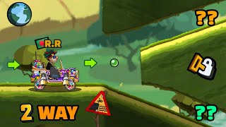 2 WAY HARD MAP 😨 14 SIMPLE TO CRAZY MAP CHALLENGES | Hill Climb Racing 2 screenshot 3