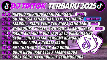 DJ TIKTOK TERBARU 2025🎵DJ RINDU AKU RINDU KAMU JADI SATU🎵DJ SU JAUH  SA TANAM HATI TAPI TRA HASIL