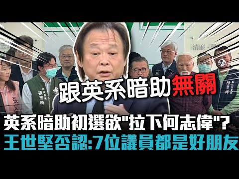 英系暗助初選欲「拉下何志偉」？王世堅否認：7位議員都是好朋友【CNEWS】